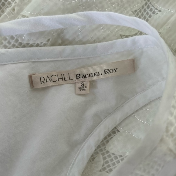 Rachel Roy Sleeveless V-Neck White Size Small Island Hop Mini Dress - Picture 7 of 9